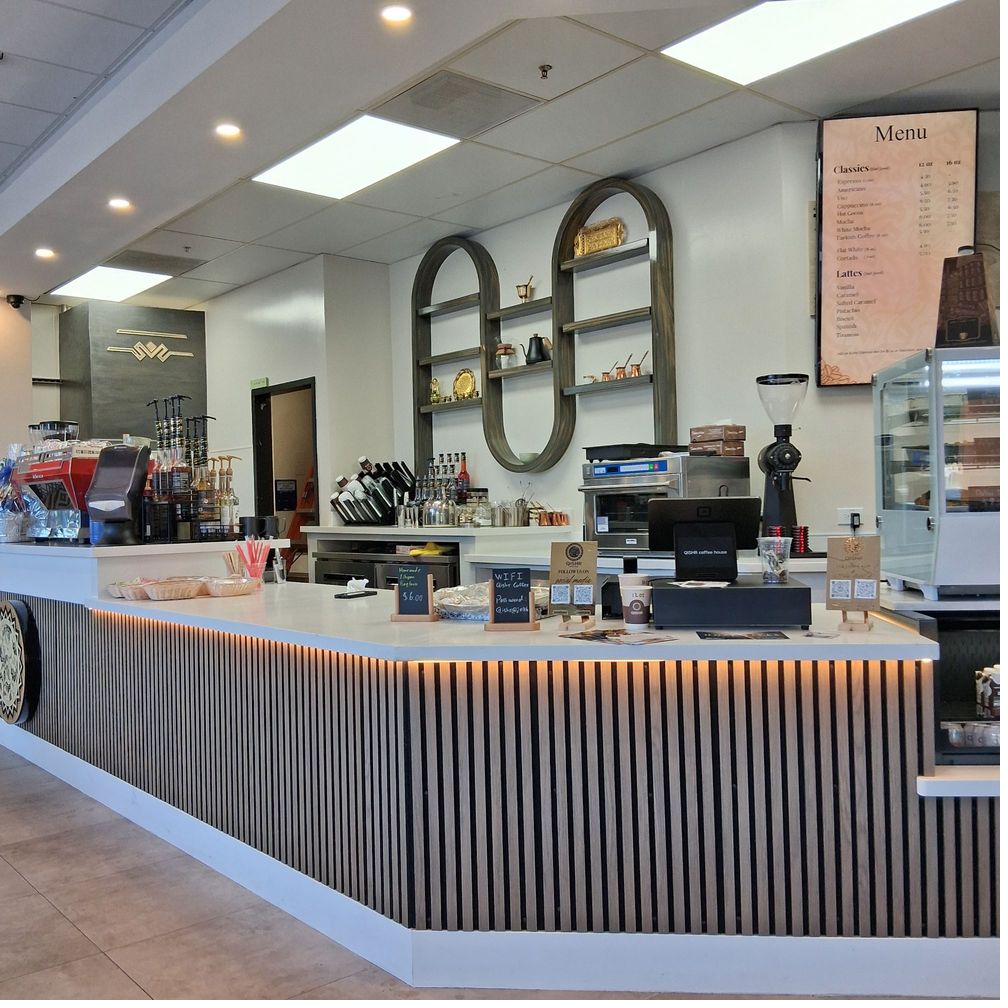 Coffee bar at Qishr Coffee House